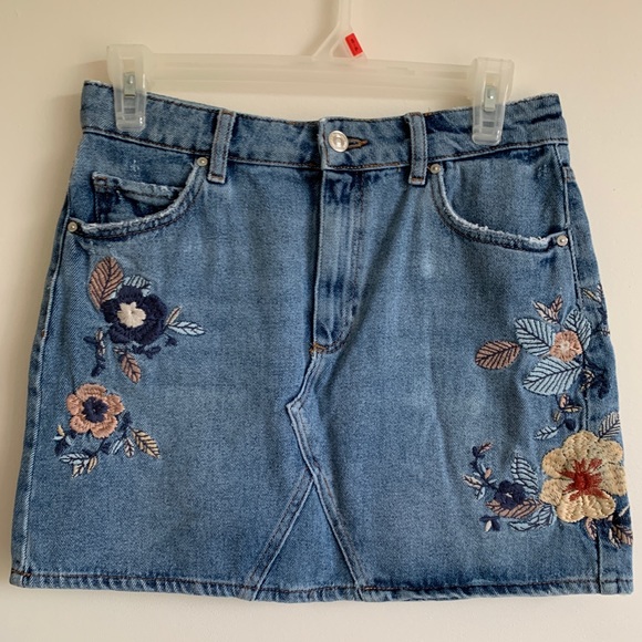 Mango floral denim skirt - Picture 1 of 2
